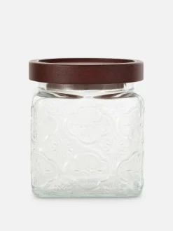 Wytłaczany pojemnik z drewnianą pokrywką