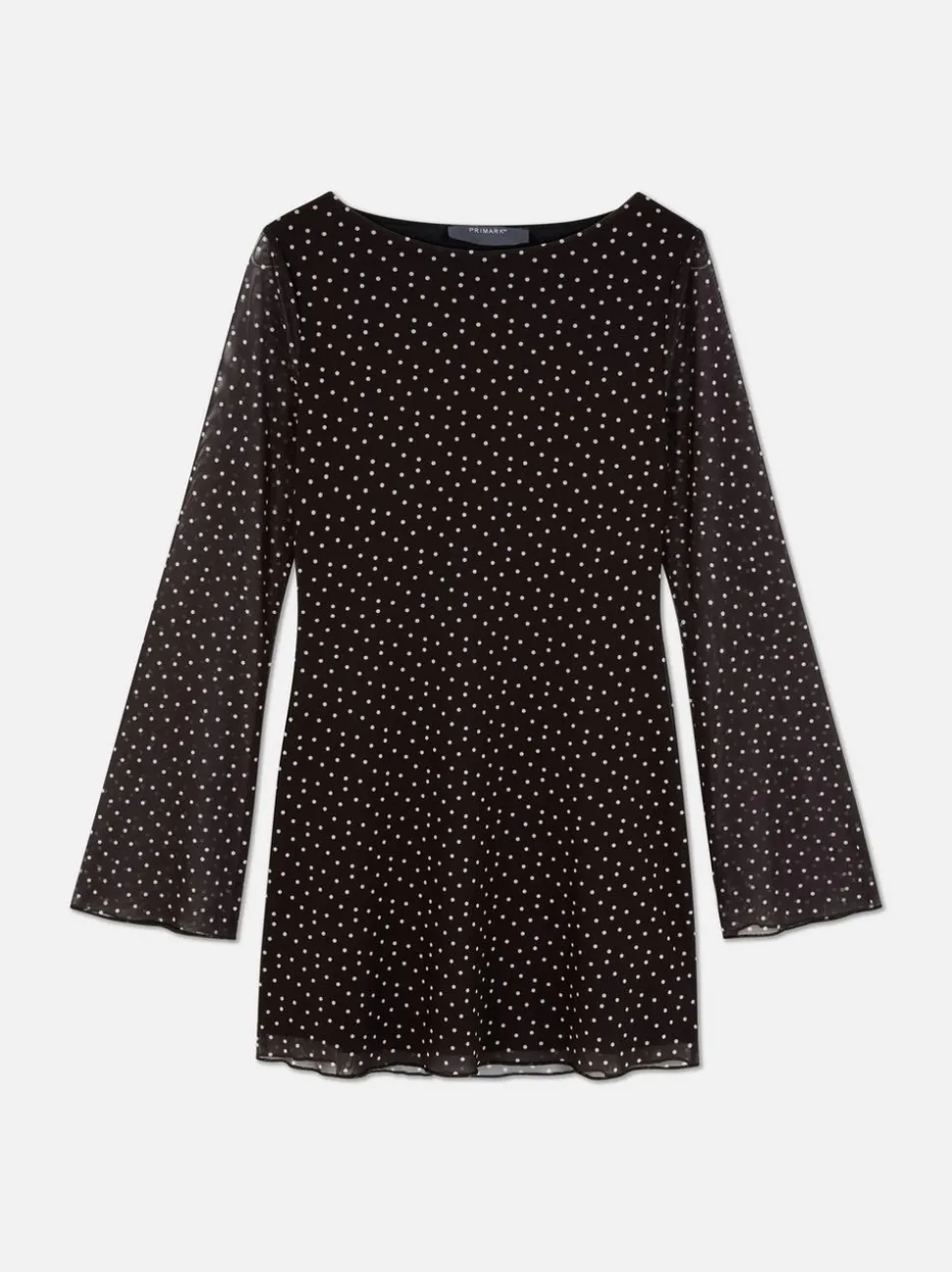 Wzorzysta siateczkowa sukienka mini z dżerseju