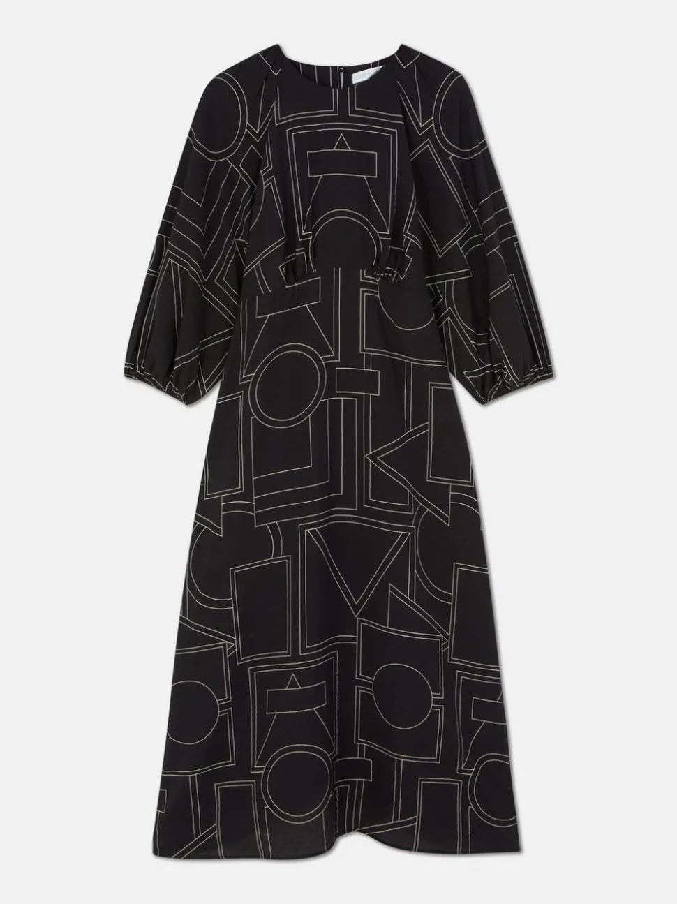 Wzorzysta sukienka midi