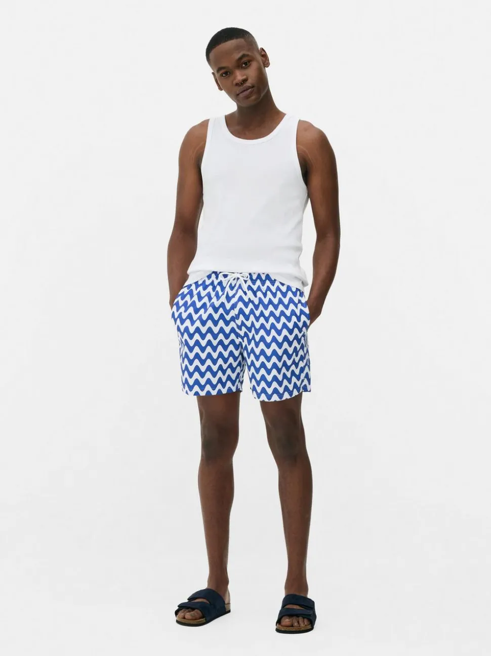 Wzorzyste szorty kąpielowe