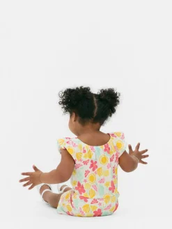 Wzorzysty krótki kombinezon na lato