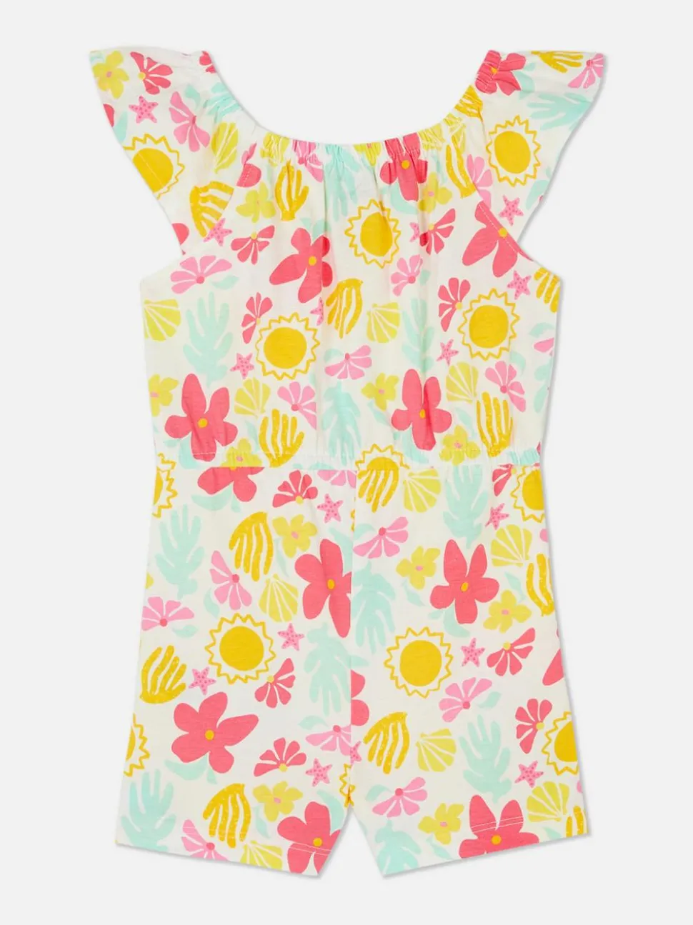 Wzorzysty krótki kombinezon na lato