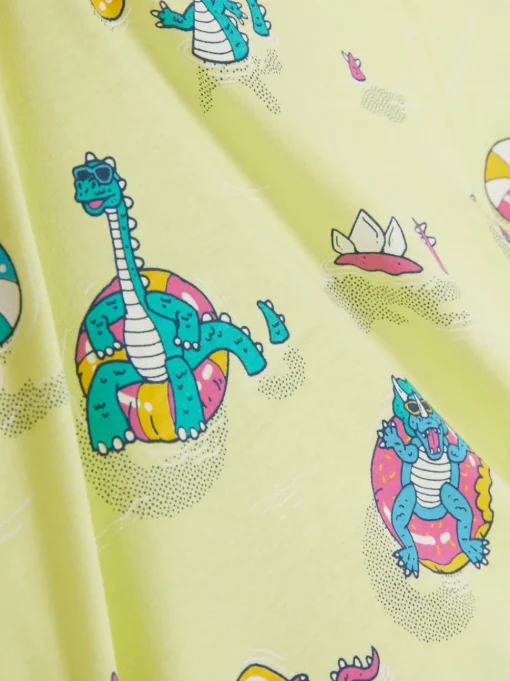Wzorzysty T-shirt z krótkim rękawem