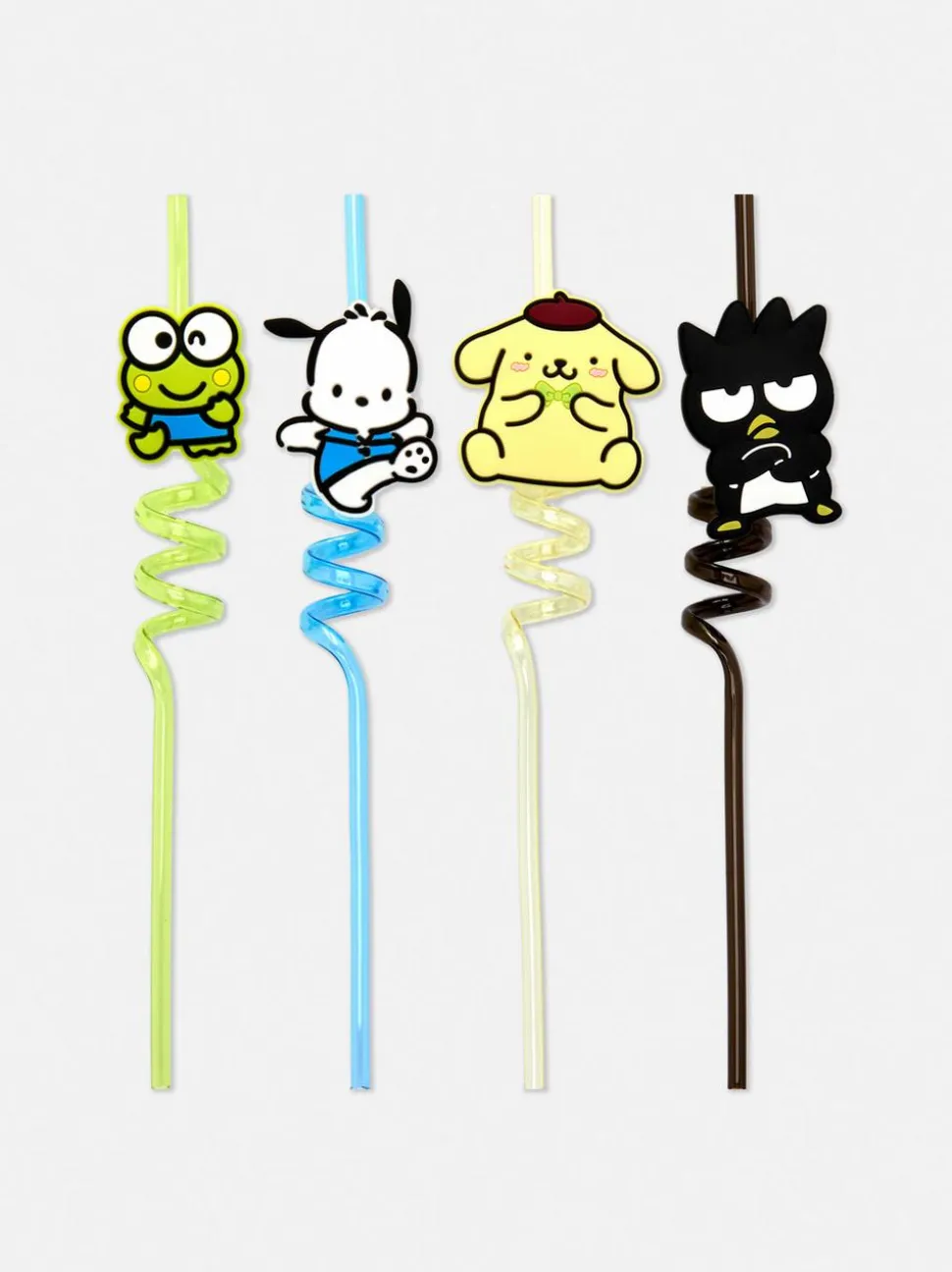 Zakręcone słomki z motywem Hello Kitty i przyjaciół, 4 szt.