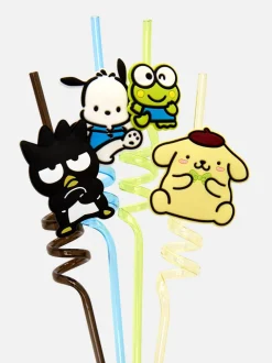 Zakręcone słomki z motywem Hello Kitty i przyjaciół, 4 szt.