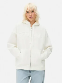 Zapinana na zamek bluza oversize z kapturem