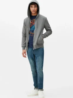 Zapinana na zamek bluza z kapturem i długim rękawem