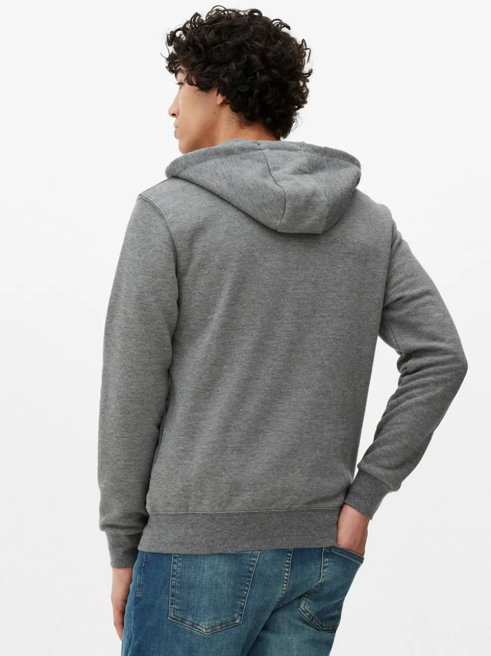 Zapinana na zamek bluza z kapturem i długim rękawem