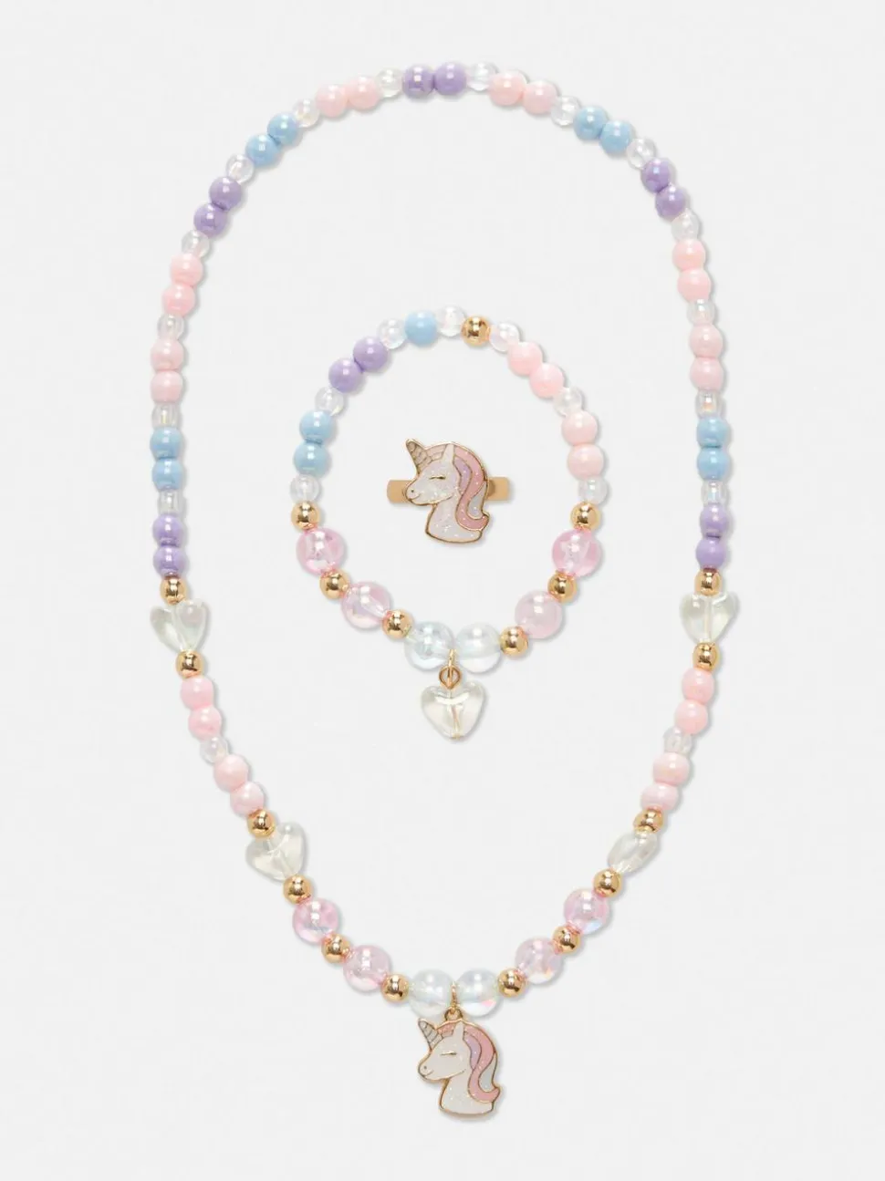 Zestaw biżuterii z motywem jednorożca, 3 szt.