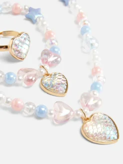 Zestaw biżuterii z motywem serca, 2 szt.