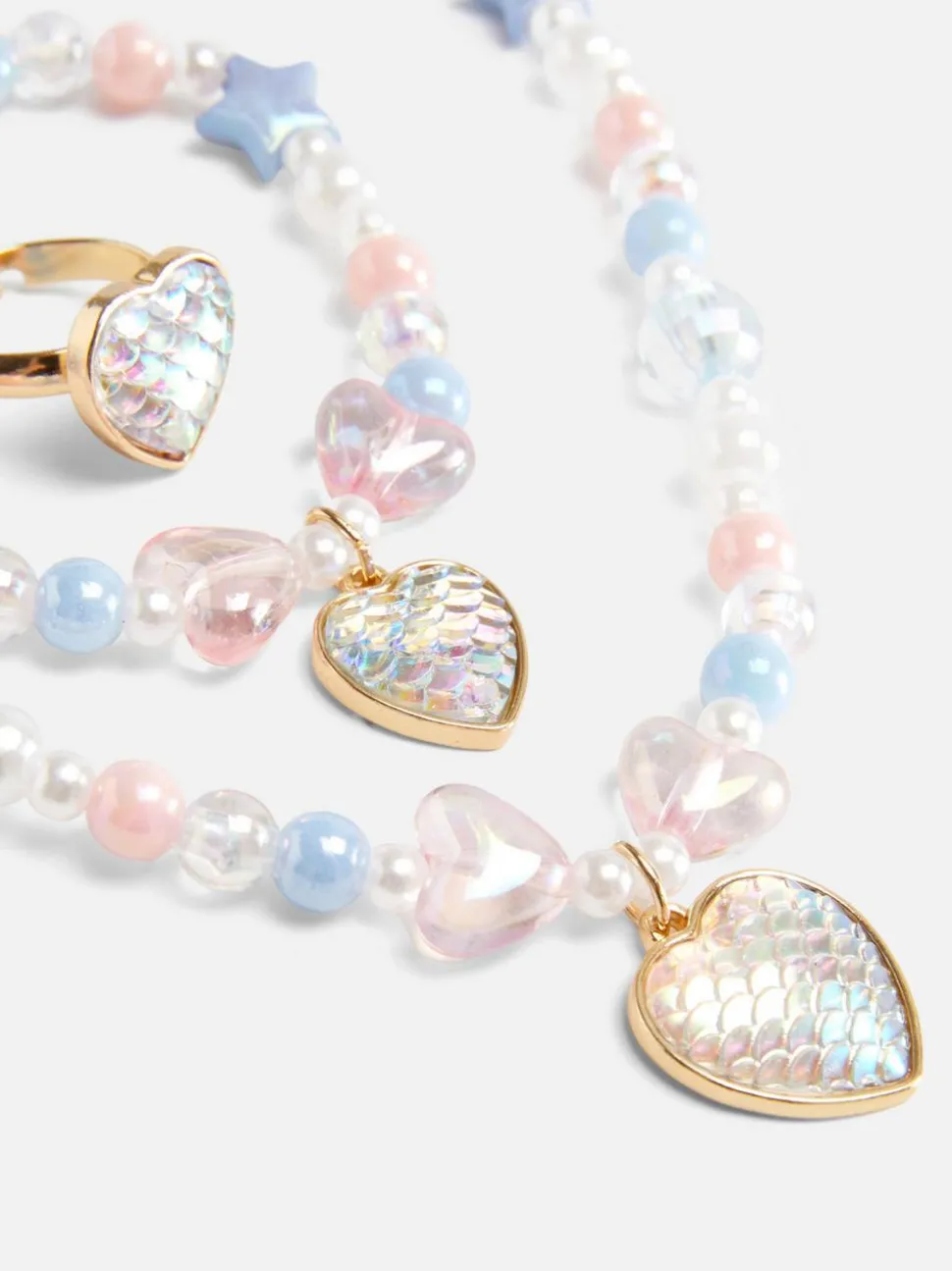 Zestaw biżuterii z motywem serca, 2 szt.