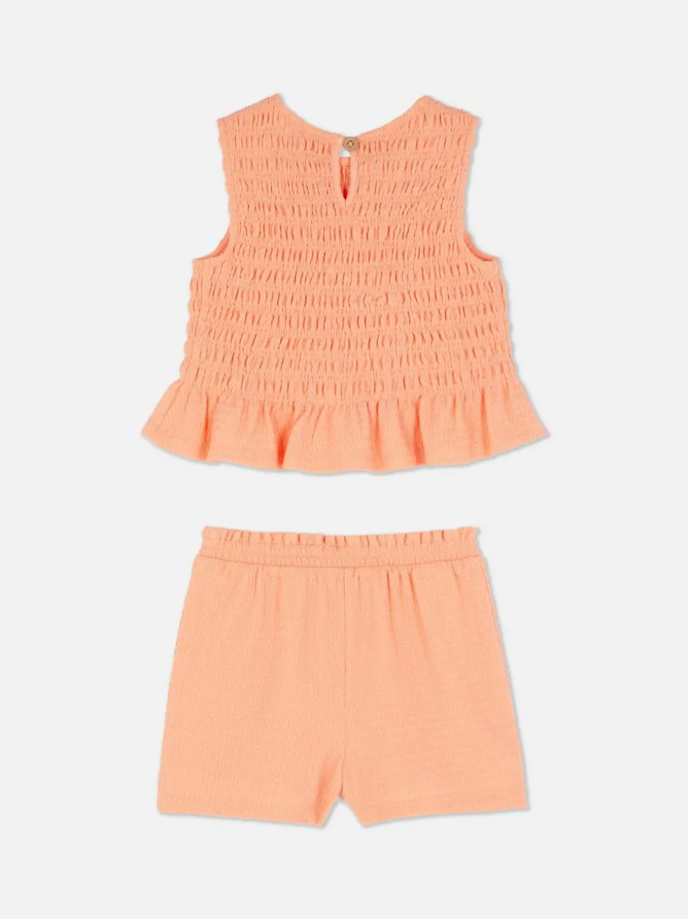 Zestaw z bluzką i szortami z marszczeniami