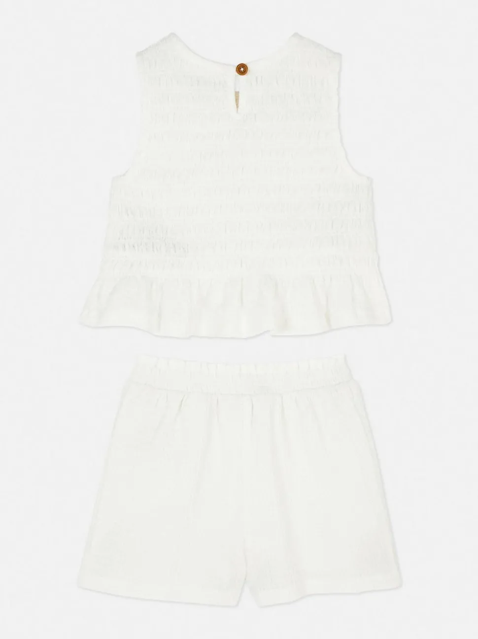 Zestaw z bluzką i szortami z marszczeniami