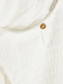 Zestaw z bluzką i szortami z marszczeniami