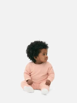 Zestaw z teksturowaną bluzą i spodniami dresowymi