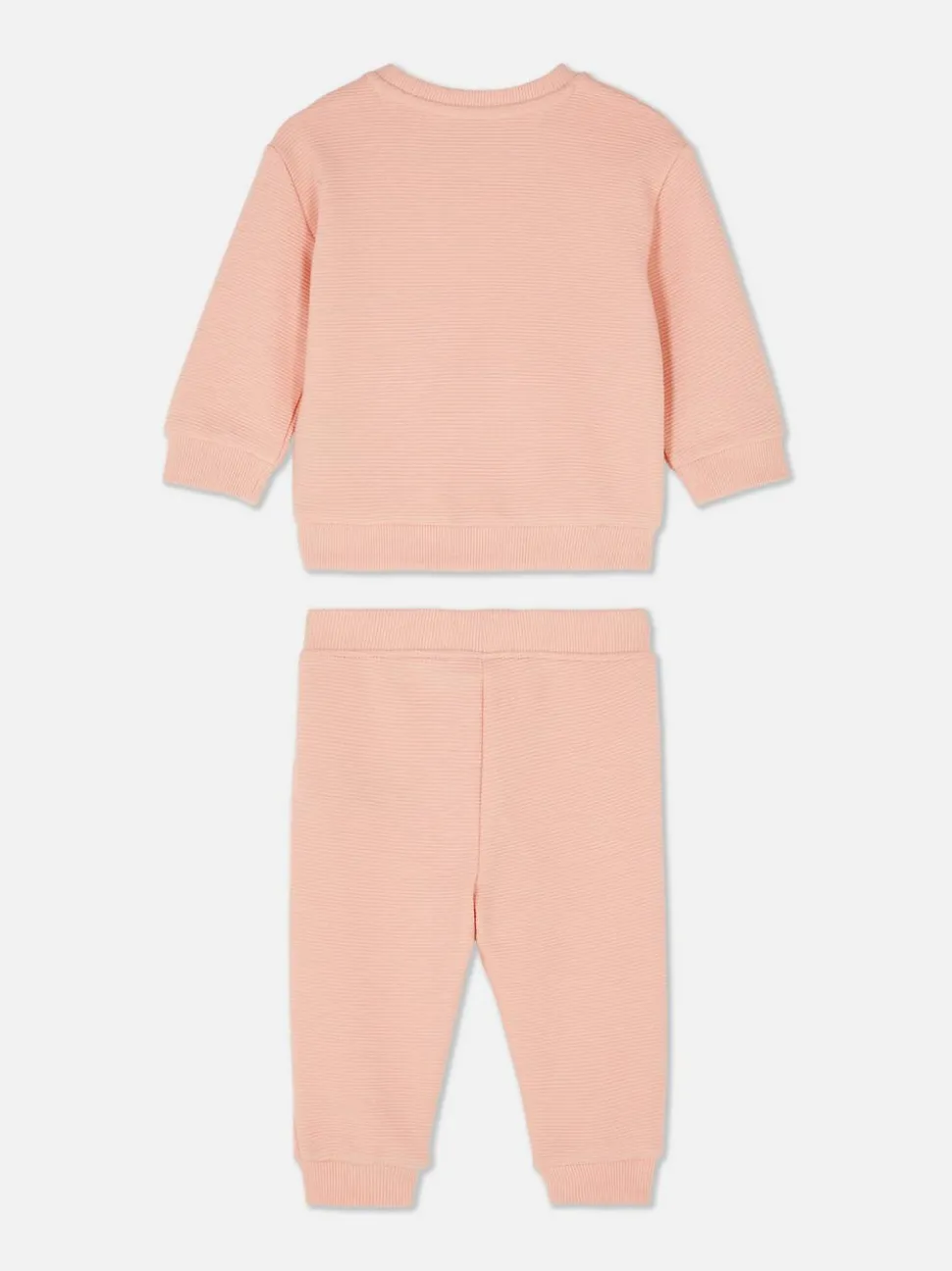 Zestaw z teksturowaną bluzą i spodniami dresowymi