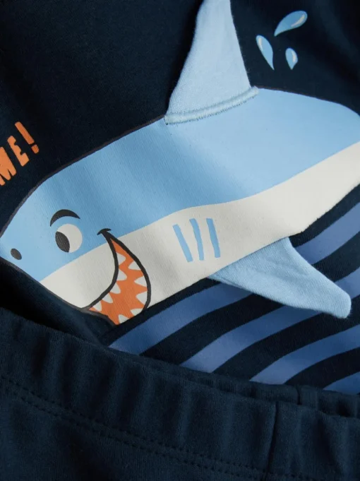 Zestaw z T-shirtem i szortami z motywem rekina