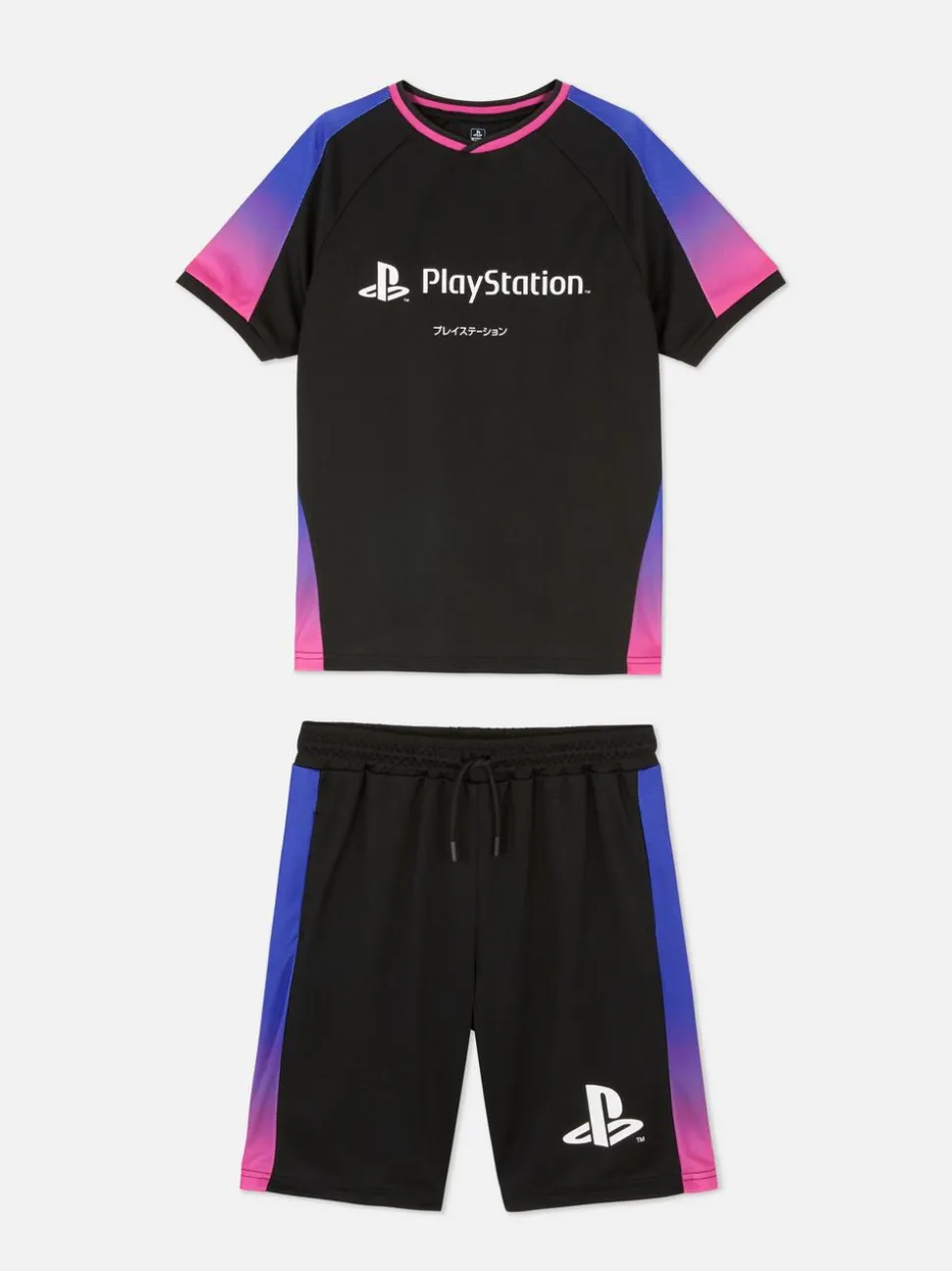 Zestaw z T-shirtem i szortami z motywem PlayStation