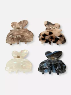 Żabki do włosów w kształcie motyla, 4 szt.