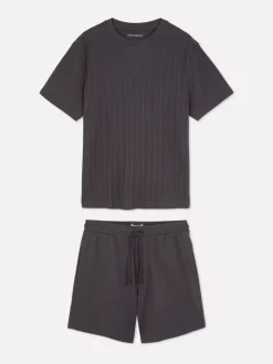 Żakardowa krótka piżama