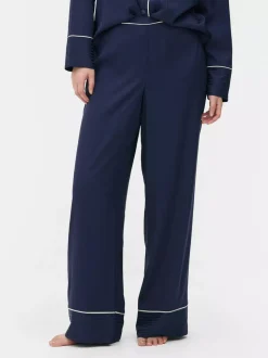 Żakardowe długie spodnie od piżamy