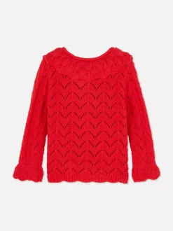 Ażurowy kardigan z kołnierzykiem