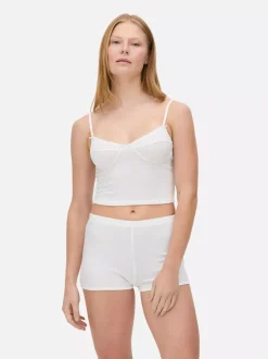 Ażurowy top od piżamy na ramiączkach