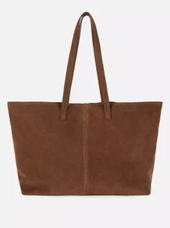 Bardzo duża zamszowa torba shopper The Edit