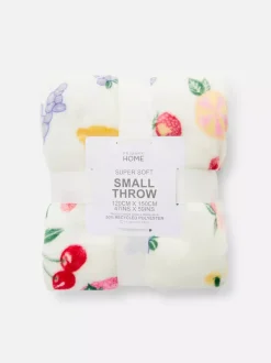 Bardzo miękka narzuta z owocowym wzorem