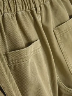 Bawełniane spodnie typu paper bag