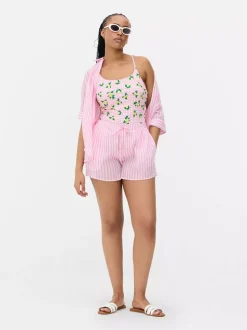 Bawełniane szorty z nadrukiem