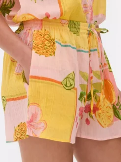 Bawełniane szorty z nadrukiem