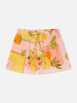 Bawełniane szorty z nadrukiem