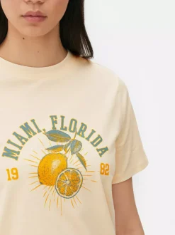 Bawełniany T-shirt z nadrukiem