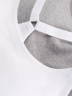 Bezszwowe biustonosze sportowe typu bokserki, 2 szt.