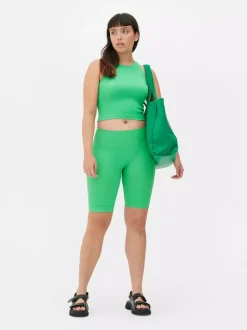 Bezszwowe długie szorty rowerowe