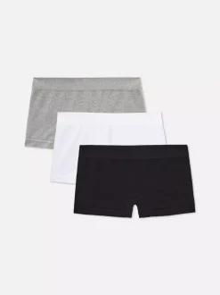 Bezszwowe obcisłe bokserki typu boyshort, 3 pary