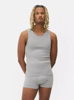 Bezszwowe prążkowane podkoszulki, 2 szt.