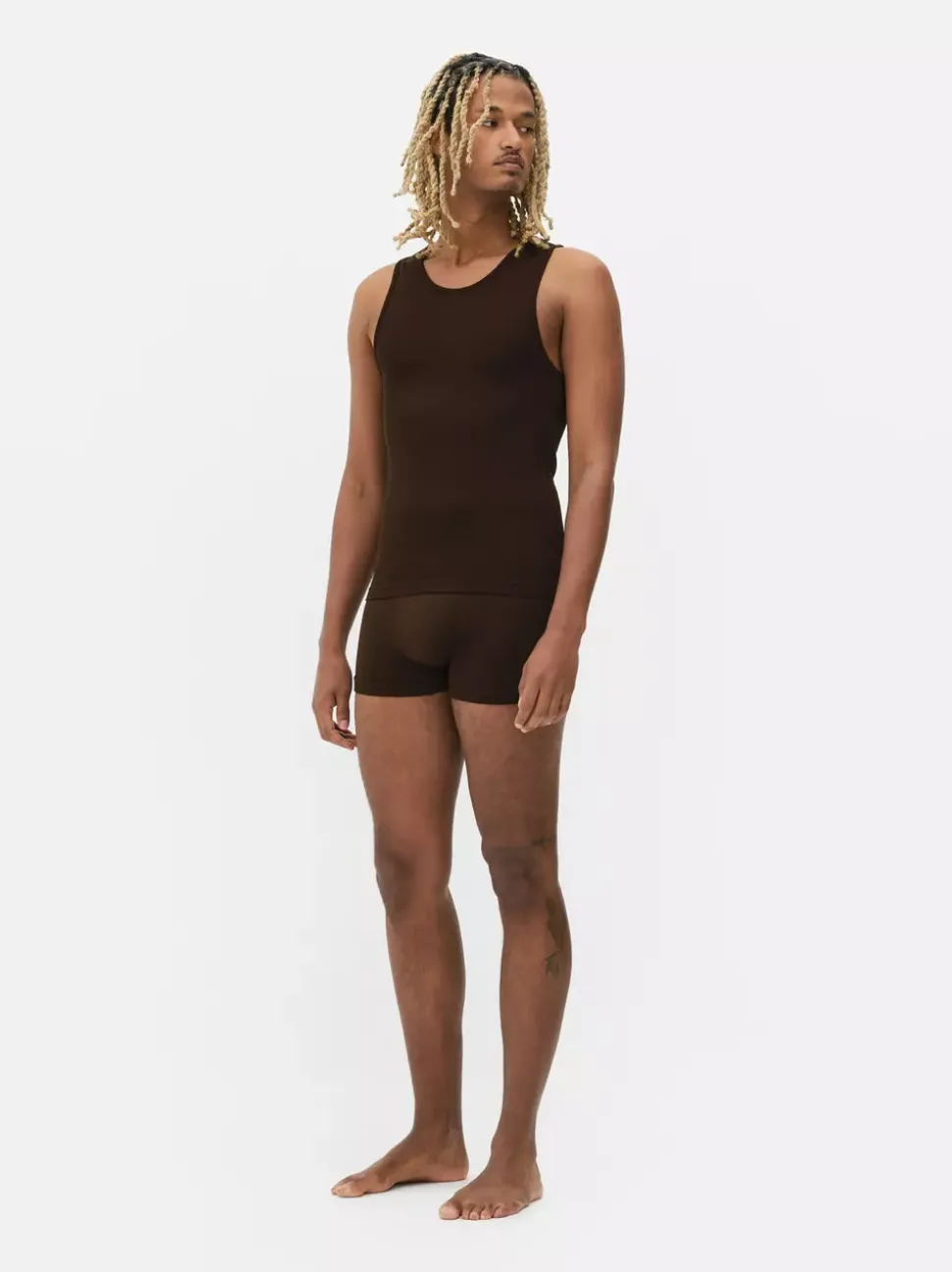 Bezszwowe prążkowane podkoszulki, 2 szt.