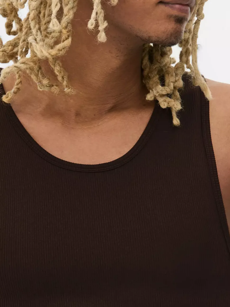 Bezszwowe prążkowane podkoszulki, 2 szt.