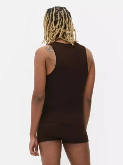 Bezszwowe prążkowane podkoszulki, 2 szt.