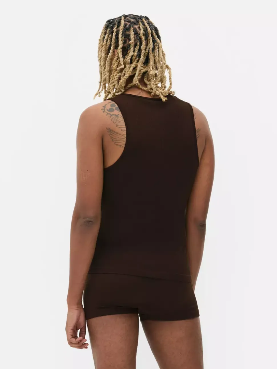 Bezszwowe prążkowane podkoszulki, 2 szt.