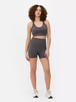 Bezszwowe szorty do jogi z wysokim stanem