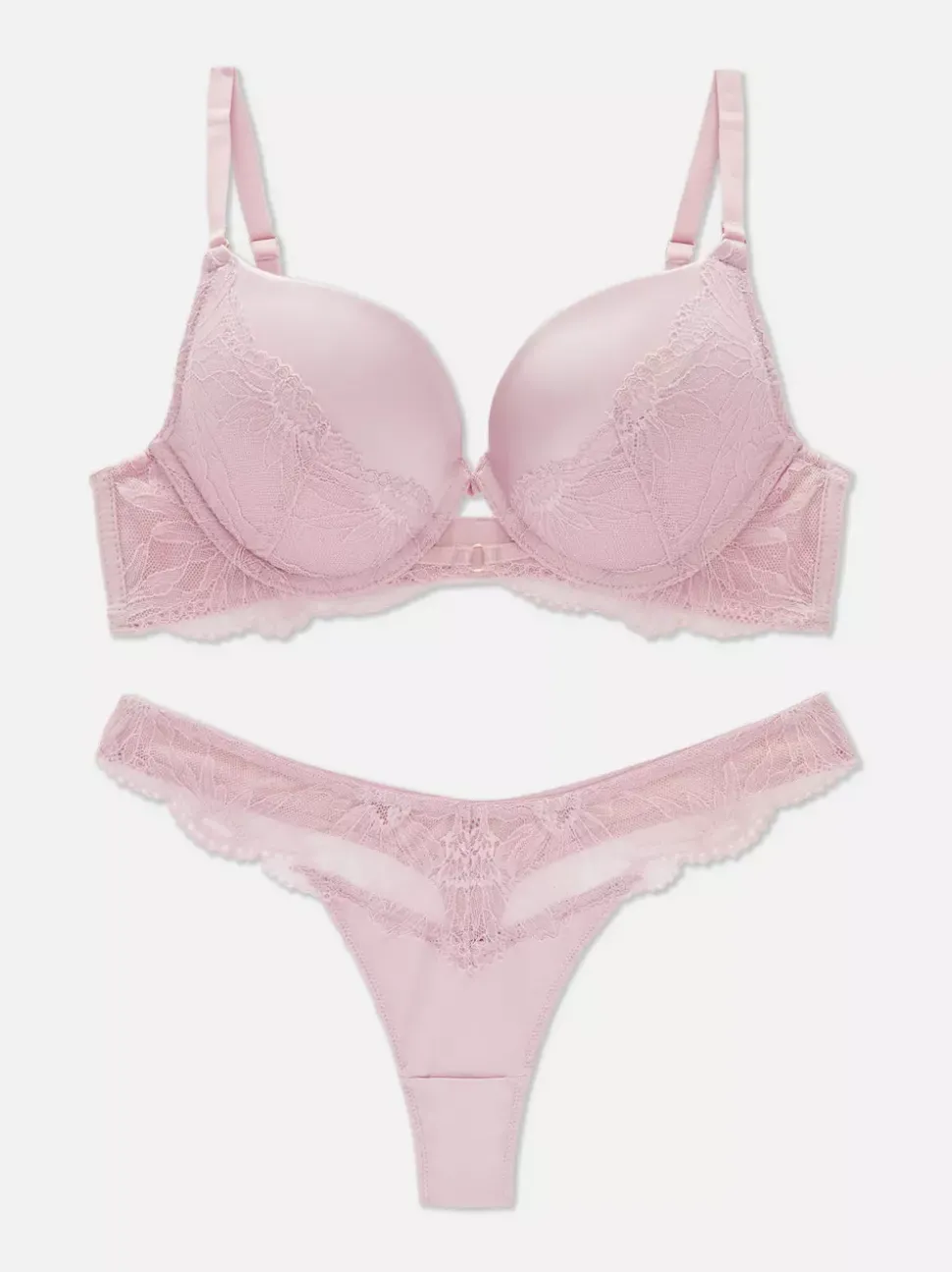 Biustonosz maximise i figi z satyny z koronką