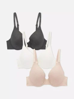 Biustonosz T-shirtowy z pełnym kryciem, 3 szt.