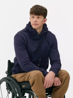 Bluza z kapturem i dekoltem ściąganym sznurkiem