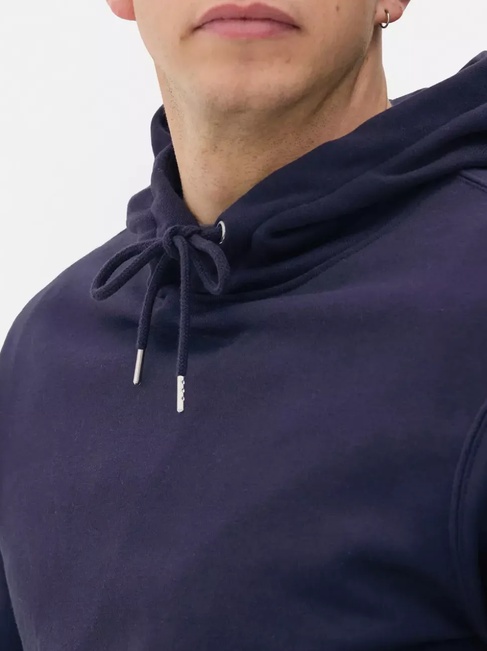 Bluza z kapturem i dekoltem ściąganym sznurkiem