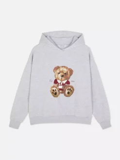 Bluza z kapturem i nadrukiem misia