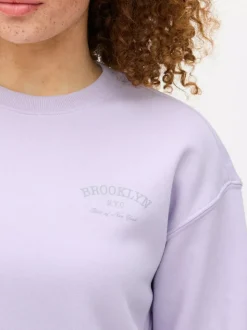 Bluza z okrągłym dekoltem i nadrukiem