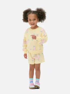 Bluza z okrągłym dekoltem i szorty ze sznurkiem